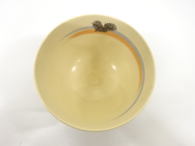  清閑寺窯　杉田祥平造　色絵　仁清　御題　茶碗